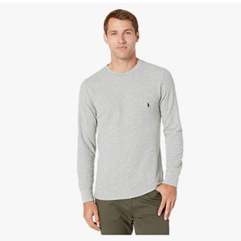 Polo by Ralph Lauren Gray Crewneck Sweater with Classic Design